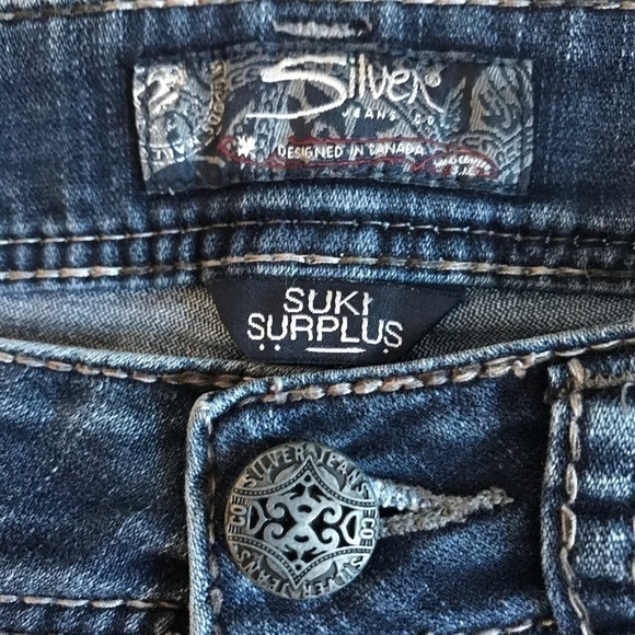 Silver Jeans Co. Suki Surplus back flap pocket stretch denim size 28x30 - Picture 6 of 10